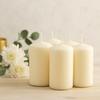 Pillar Candles Set of 4 Ivory 40x80mm 9-Hour
