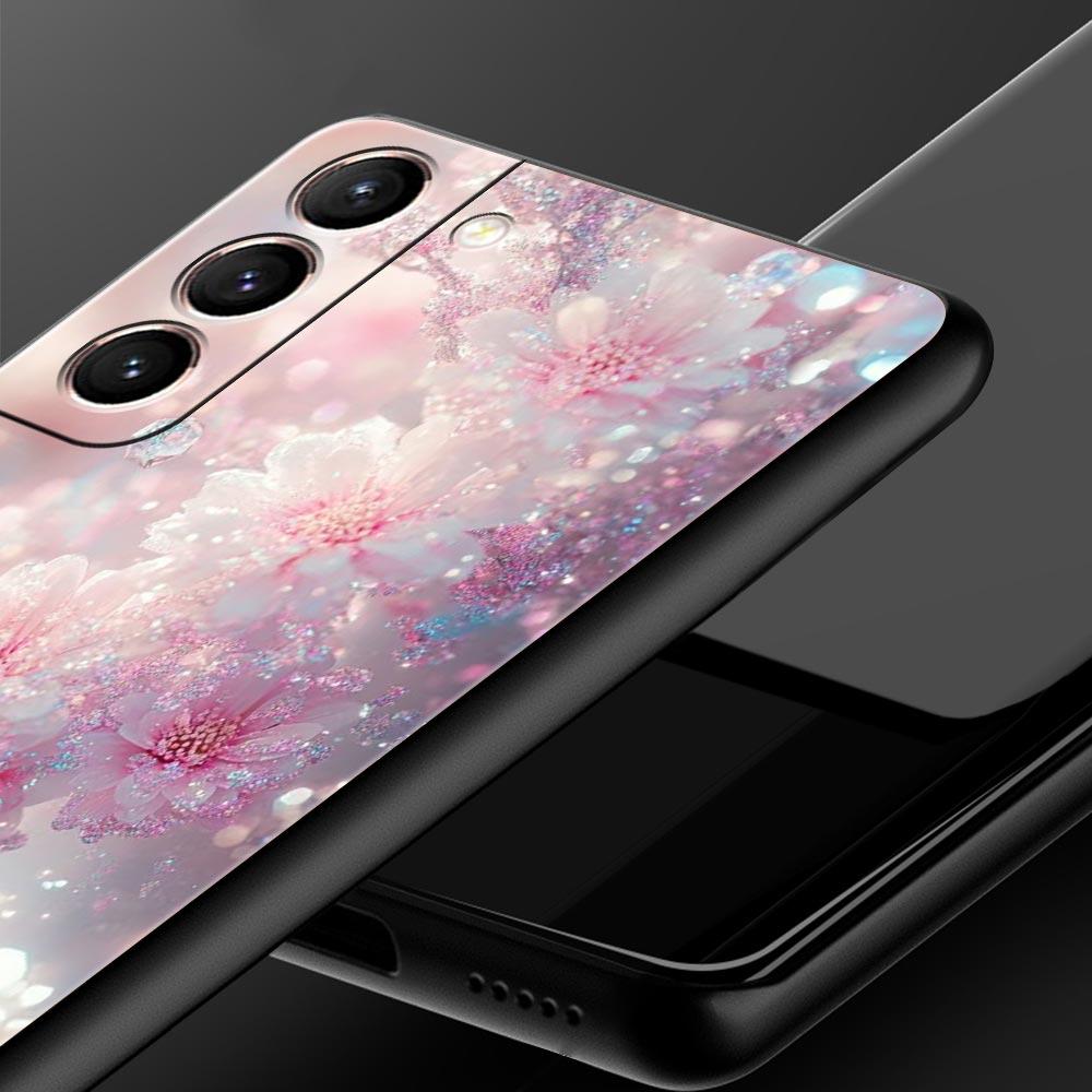 Корейский чехол с цветами для Samsung Galaxy S26 S25 S24 S23 S22 S20 S21 FE Ultra S25 Edge Plus 5G Мягкий ТПУ чехол Fundas Capa Сумка