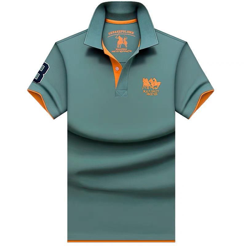 Мужская рубашка-поло премиум-класса Paul - Летняя с коротким рукавом, с лацканами, из чистого хлопка, доступна в больших размерах