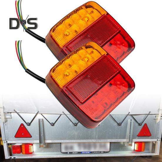 Светодиодные магнитные задние фонари для буксировки, комплект беспроводных светодиодных фонарей для прицепа, высокая яркость, сверхъяркие, водонепроницаемые задние фонари IP67 для автомобиля