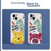 Liquid Silicone Case for Apple XR Phone, Protective Cover with Painted Creative Design, Shockproof Soft Doodle Winnie The PoohWhite
