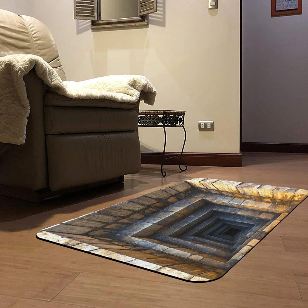 60*90cm 3D Optical Illusion Door Mat  2D Flat Welcome Doormat Suitable for Indoor and Outdoor Use  Perfect for Front Doors  Entryways  Bedroom