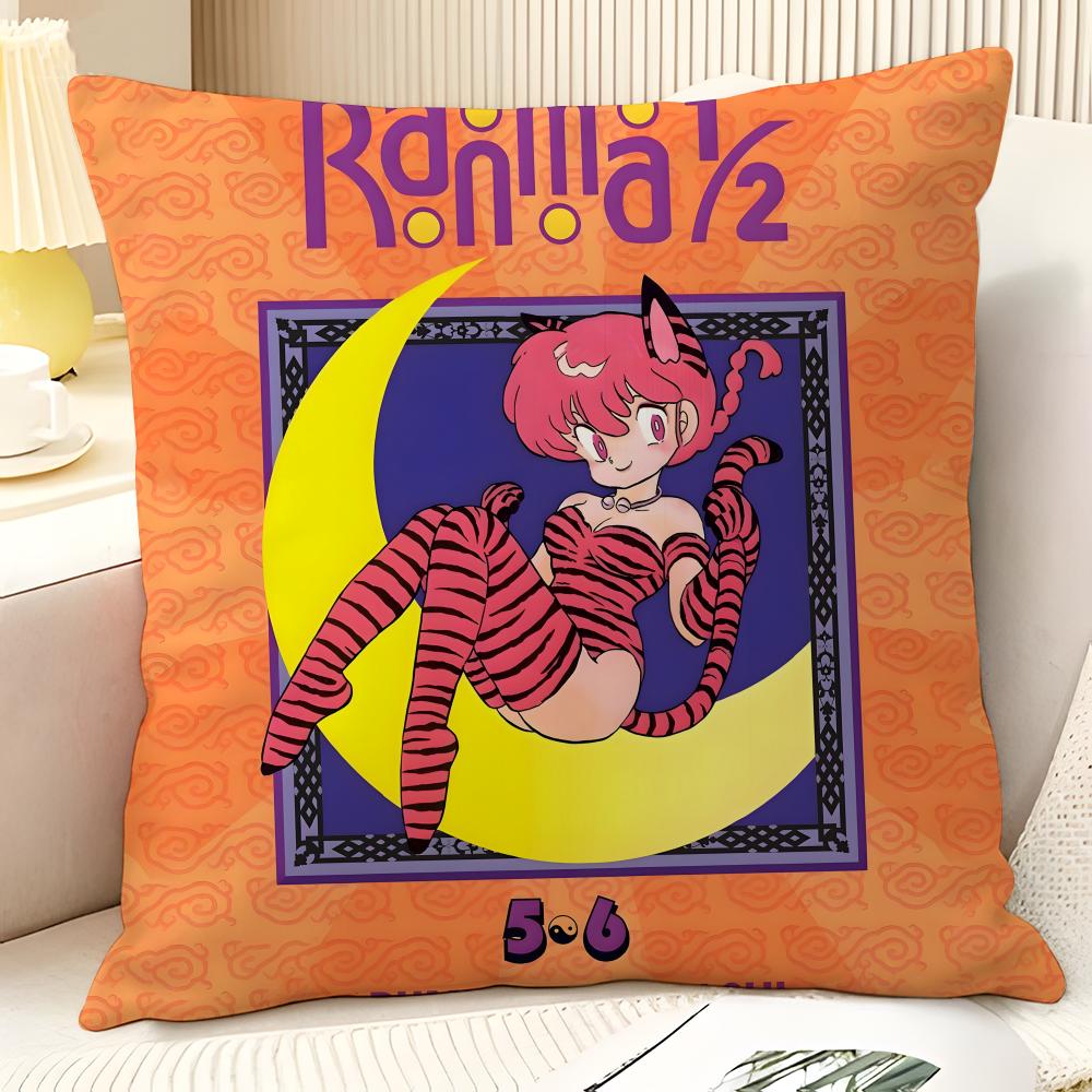 Мультяшный Комикс P-чан Ranma ½ 3 Наволочка Натуральный Лен Органическая Ткань Двусторонняя Печать Диван Домашний Декор Подарок Наволочка