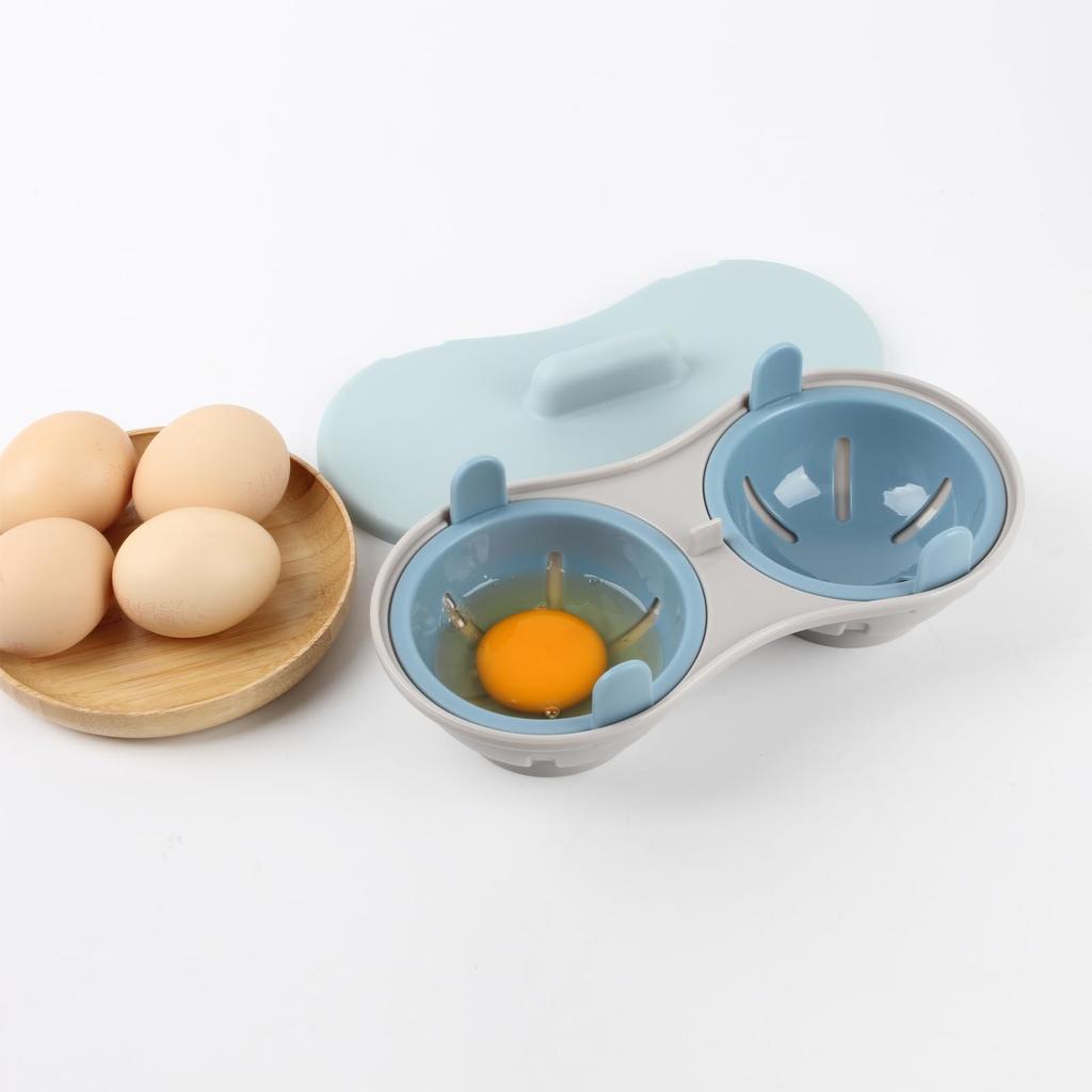 Egg Poacher with Egg Shell Opener Microwave Poached Egg Maker Dishwasher Safe BPA Free Egg Cooker Poached Egg Steamer