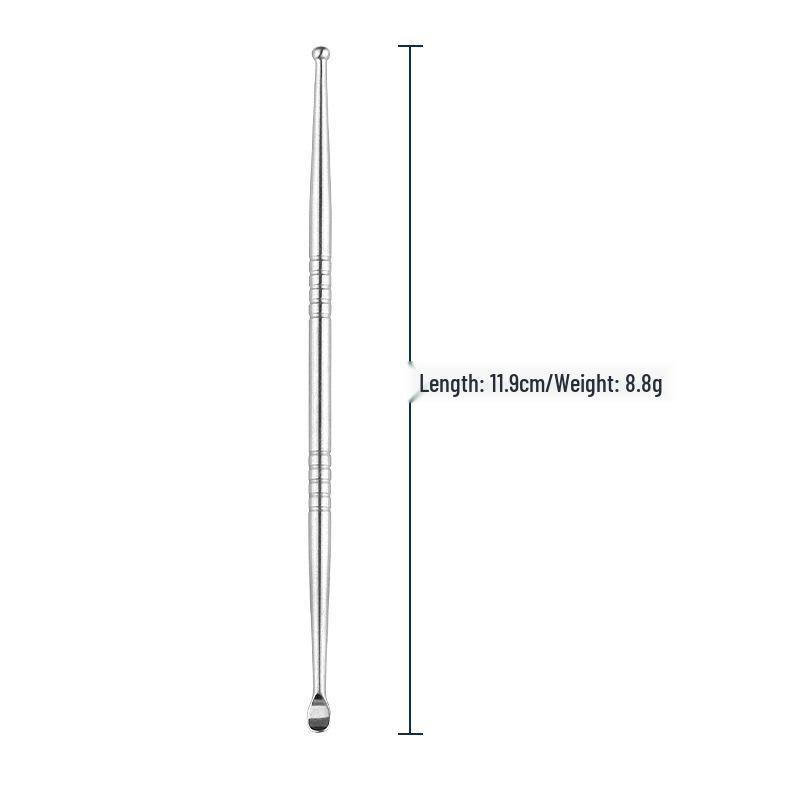 Инструмент для чистки ушей из нержавеющей стали с двойной пружинной головкой