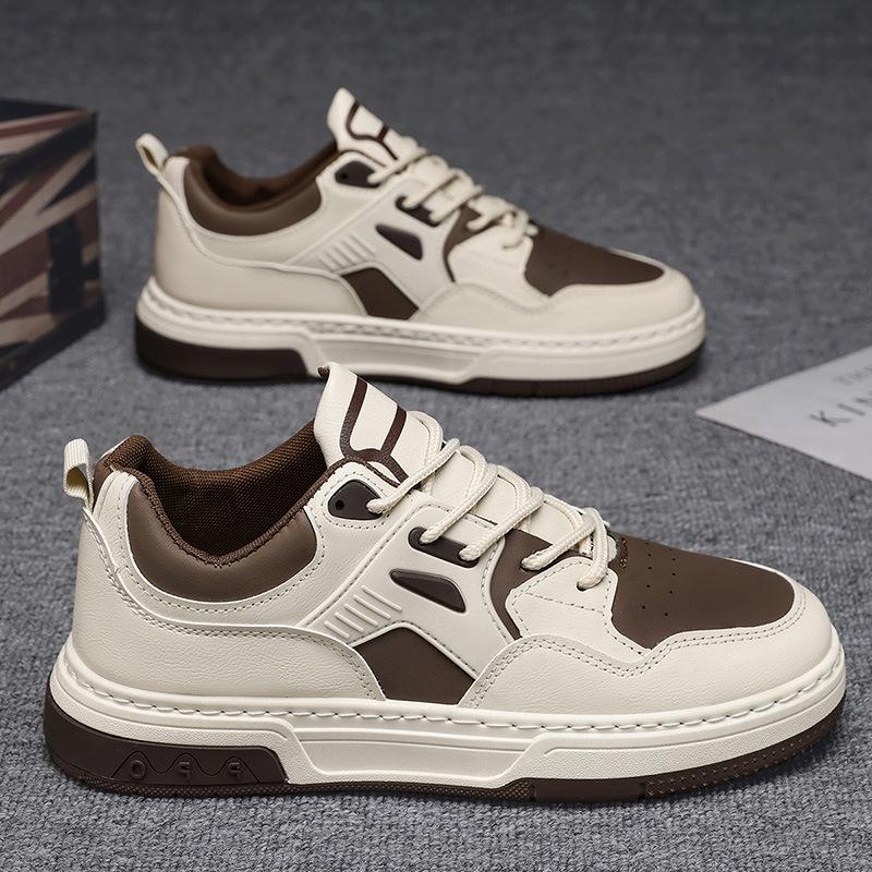 Fashion 2025 New Men's Shoes Breathable White Shoes Men's Trendy Versatile Thick Soled Low Cut Sneakers Casual Board Shoes