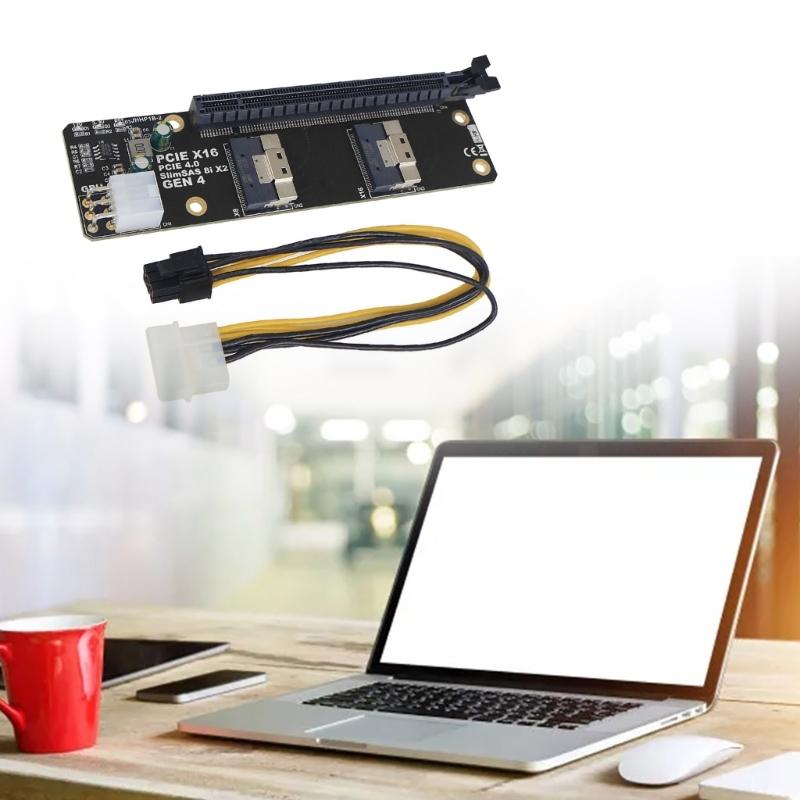 Gen4 2 порта SlimSAS 8I X2 в слот PCIE 4.0 X16 плата адаптера замена для сетевой карты видеокарта захват