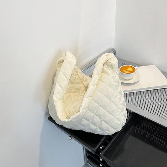 Сумка через плечо Cloud Lattice на молнии, однотонная, стеганая, повседневная сумка-тоут для улицы, путешествий, офиса, вечеринки