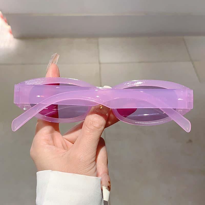 Роскошный брендовый дизайнерский овальные солнцезащитные очки женские для мужчин винтажные модные солнцезащитные очки трендовые панк розовые конфетного цвета хип-хоп очки Uv400