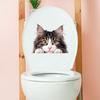 Милый маленький кот наклейка на сиденье унитаза для дома ванная комната унитаз наклейки на дверь наклейки на стену украшение для туалета
