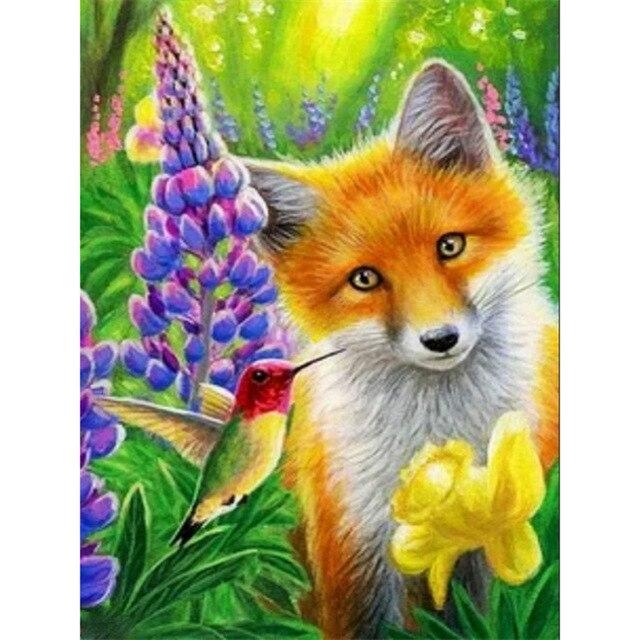 5D алмазная живопись лиса животное Алмазная вышивка крестиком Новое поступление полная квадратная круглая алмазная мозаика картина домашний декор