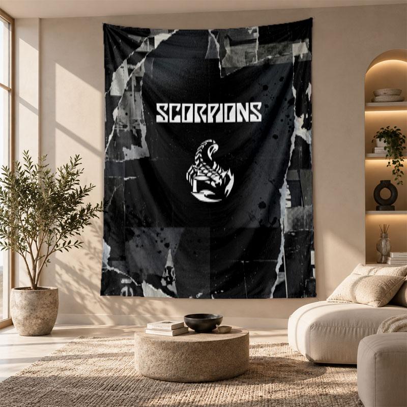 Decorative Tapestry,Scorpions Printed Wall Art, Lightweight Wall Hanging For Bedroom Background