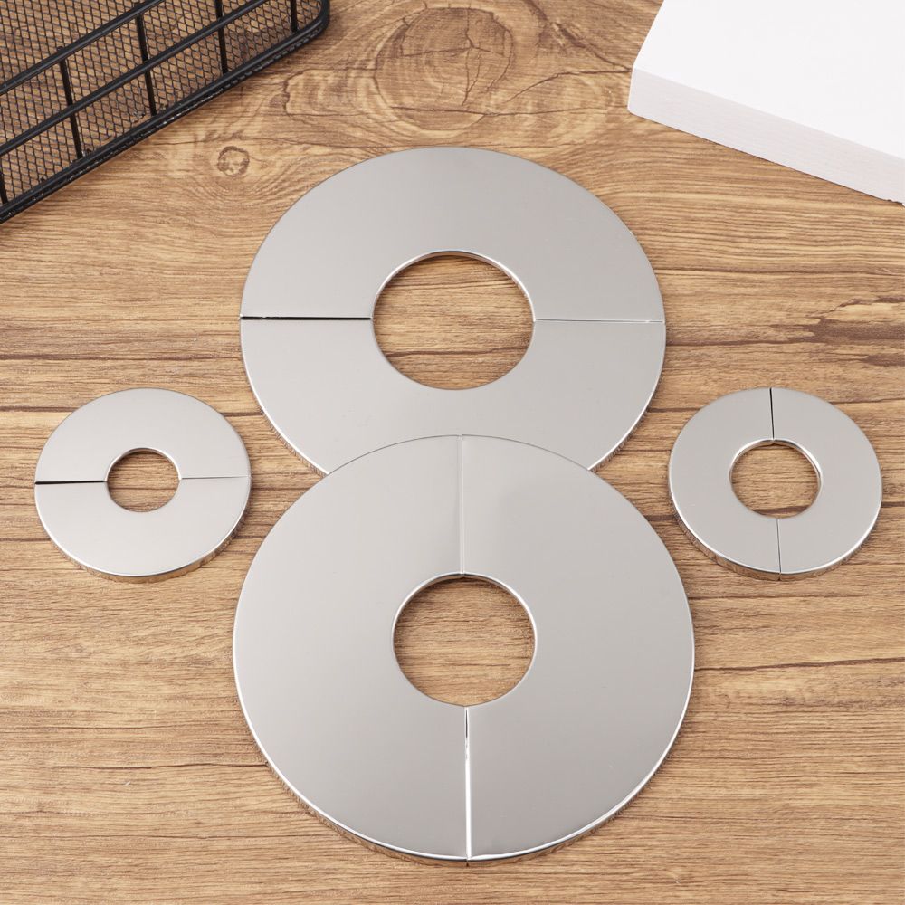 Stainless Steel Chrome Faucet Accessories Faucet Decorative Cover Faucet Decor Pipe Wall Covers
