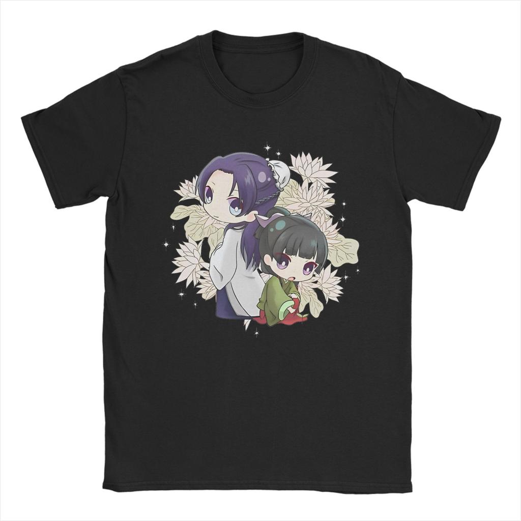 Print Maomao and Jinshi Anime T-Shirt For Men Women Crewneck Short Sleeve Clothes The Diaries Cotton Summer Clothing