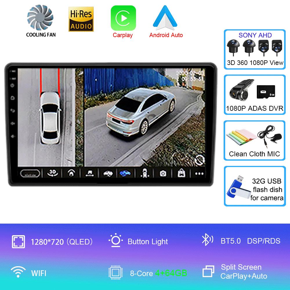 Для Volkswagen VW Golf 4 IV Jetta MK4 Classics Car Radio Android 14 Multimedia Player Carplay GPS Android Auto Stereo DSP 2 Din