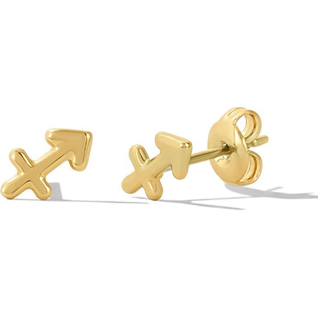 Zodiac Stud Earrings for Women – 3-Year Color Guarantee – Waterproof, Non-Tarnish, Hypoallergenic, Gold PVD Coated – Great for Beach, Wedding,