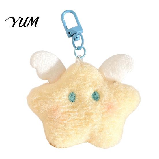 Charming Accessories for Totes Star Moon Plush Pendant, Cute Keychain Charm Adorable Charms Students with Lobster Clasp, Soft Stuffed Pendant