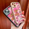 For iPhone 16 15 14 13 12 11 Pro Max XS Max XR X SE 8 7 Soft Silicone Graffiti Cute Dog Pattern Full Lens Protect Phone Case Cover