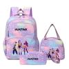 3Pcs/Sets Mochila Backpack Colorful Schoolbag Pencil Case Lunch Bag for Students School Bags Pen Bags