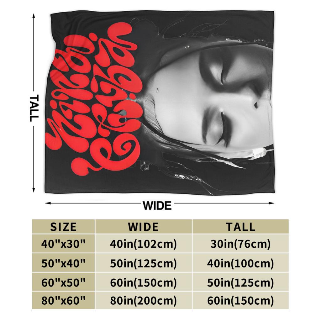 Nina Chuba Music Singer Blanket Soft Print Plush Throw Blanket For Kids Adult Outdoor Flannel Bedspread Bed Cover