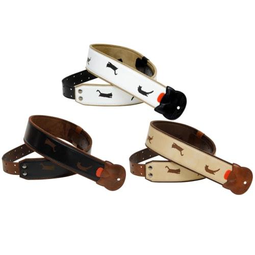 RightOn! STRAPS Guitar/Bass Strap, 6cm Wide, 96.5-146.5cm Long, YOJINEKO MILK WHITE