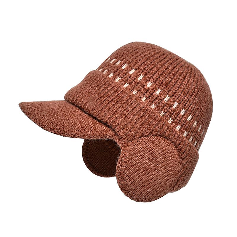 1 шт., вязаная бейсбольная шапка с капюшоном, изоляционная ушанка, теплая мужская повседневная велосипедная шапка с ворсом