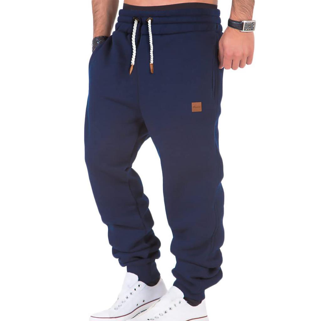 Fashion Men's Sport Color Bandage Casual Loose Sweatpants Drawstring Pant