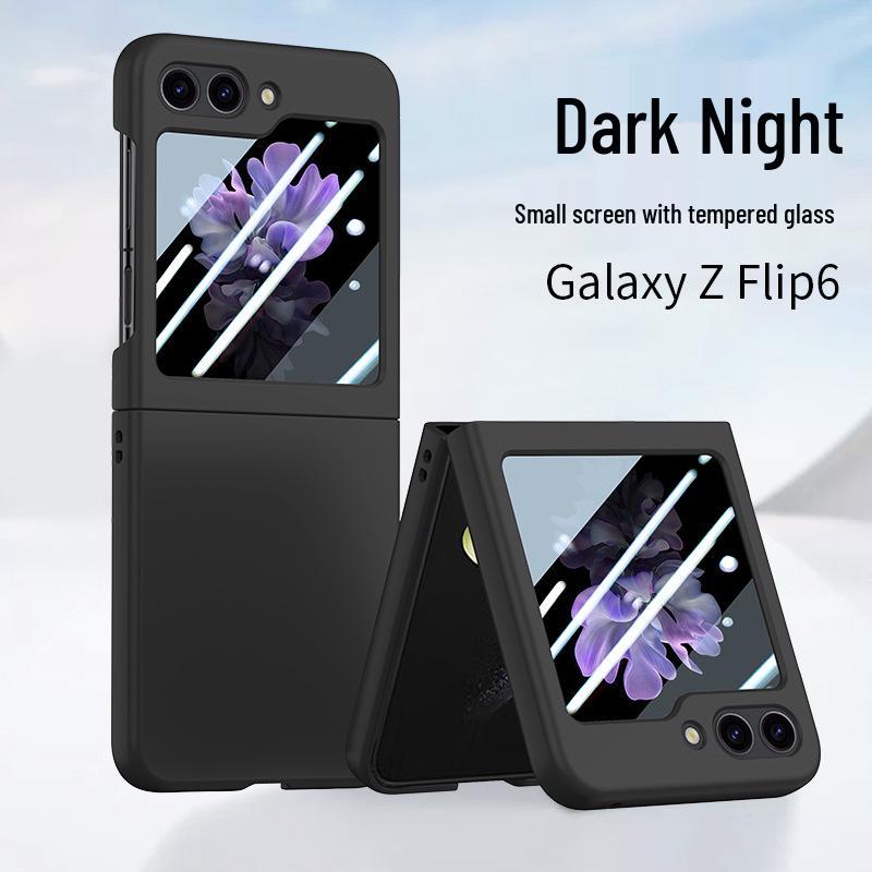 Совместимо с Samsung Z Flip 4/5/7: Защитный чехол для телефона с ощущением кожи, ударопрочный, с полным покрытием.