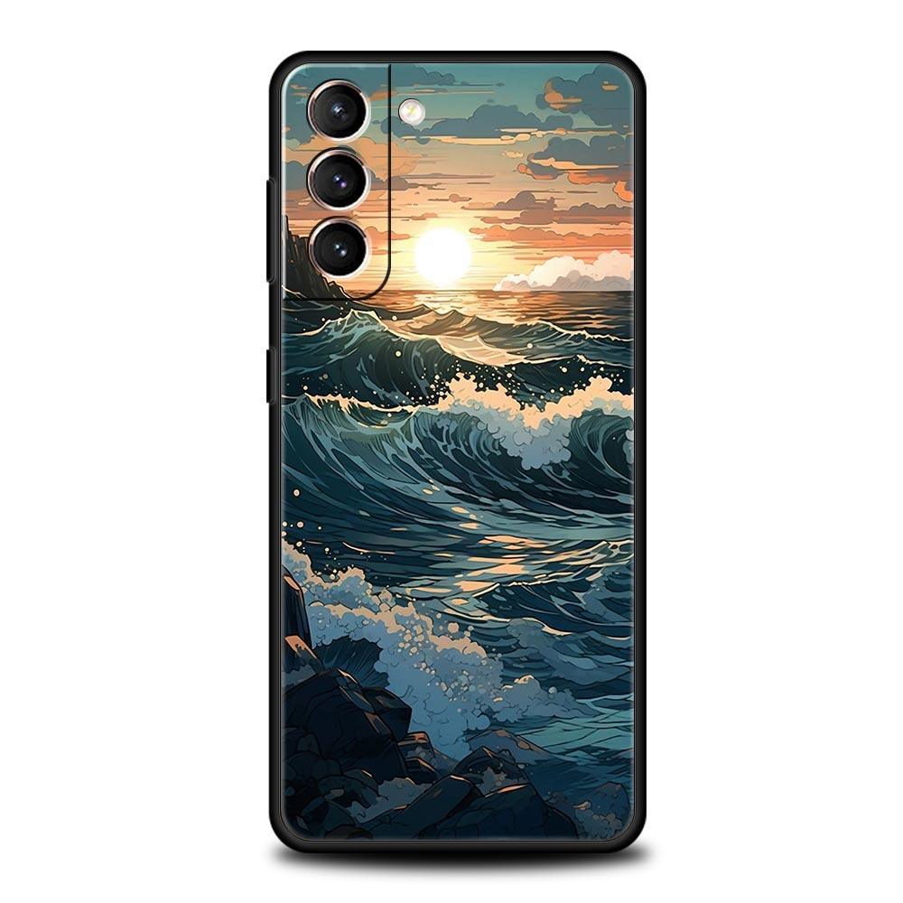 Чехол для телефона с изображением пейзажа для Samsung Galaxy S24 S23 S22 S20 Ultra S21 FE 5G S10 S9 Plus S10E S8 Мягкий силиконовый чехол