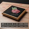 Black Rock Dining Lava Steak Stones Plate Japanese Style Personalized Creative Bamboo Wood Barbecue Stone Plate Tableware Plate
