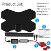 HDTV Antenna Indoor TV Antenna Range Up To 150 Miles with Amplifier Signal Booster