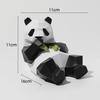 Panda Figurine Table Decoration Adorable Centerpiece Cute Panda Statue Animal Sculpture for Bookshelf Home Bedroom TV Cabinet