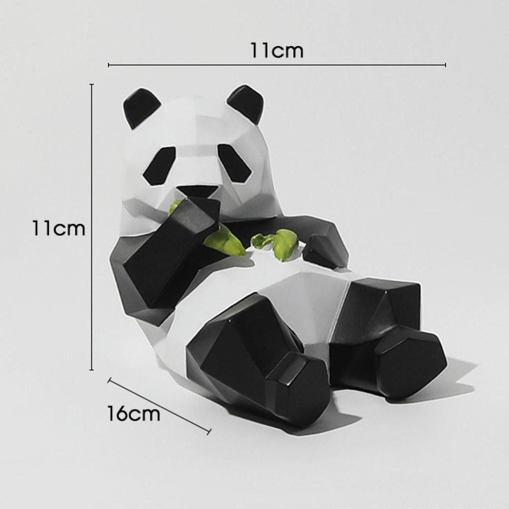 Panda Figurine Table Decoration Adorable Centerpiece Cute Panda Statue Animal Sculpture for Bookshelf Home Bedroom TV Cabinet