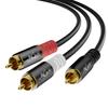 2M RCA RCA на 2RCA Разветвитель Аудио Двойное Экранирование Коаксиальный Стерео Аудио Соединение Совместимый с Домашним AV Автомобильным Кабелем, Красно-Белый Кабель, Y-Типа Кабель,