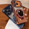 Совместимый с iPhone 17/16 Pro Чехол-зеркало для макияжа с блестками и магнитной подставкой, Защита от падения с подушкой безопасности для iPhone 14/15.
