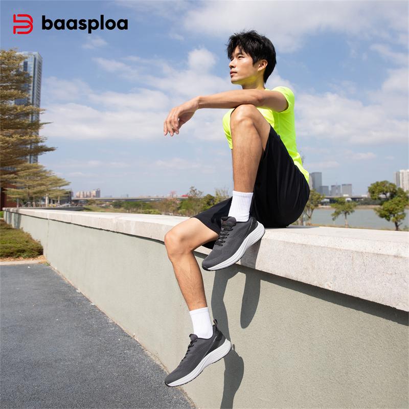 Baaploa Мужские кроссовки Модные мужские сетчатые дышащие противоскользящие износостойкие мужские кроссовки для бега на открытом воздухе для фитнеса мужские кроссовки