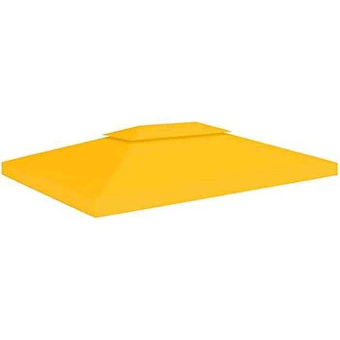 Toit de tonnelle - VIDAXL - 4 x 3 m - Étanche - 310 g/m² - Jaune