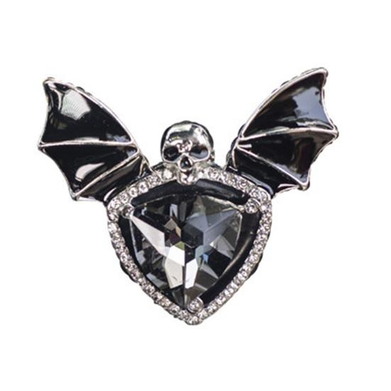 Автомобильный зажим для вентиляции в форме летучей мыши в форме черепа, декор со стразами, автомобильный освежитель воздуха, зажим для духов, ароматерапии