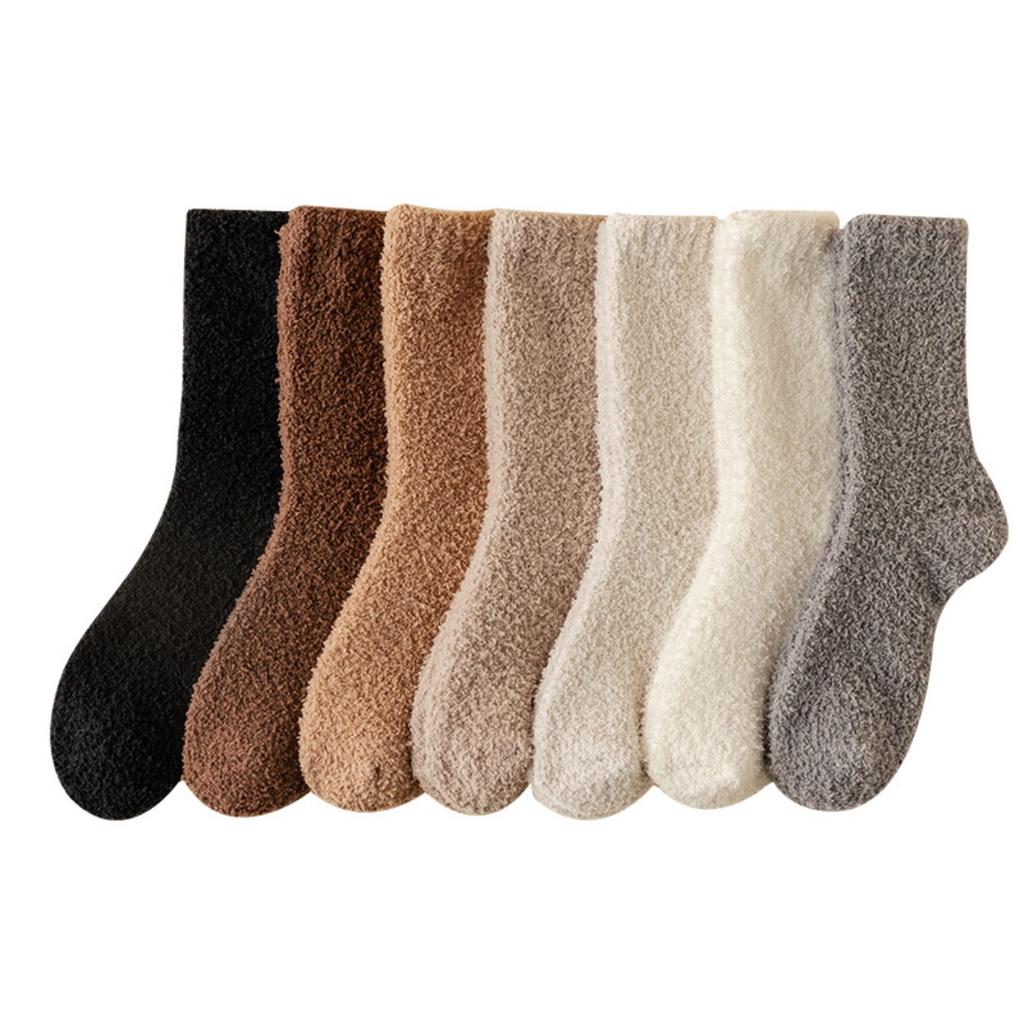 Женские зимние теплые носки с толстым плюшем - Супермягкая плюшевая текстура - Необходимы для дома и улицы - Удобные домашние повседневные носки, Зимние носки
