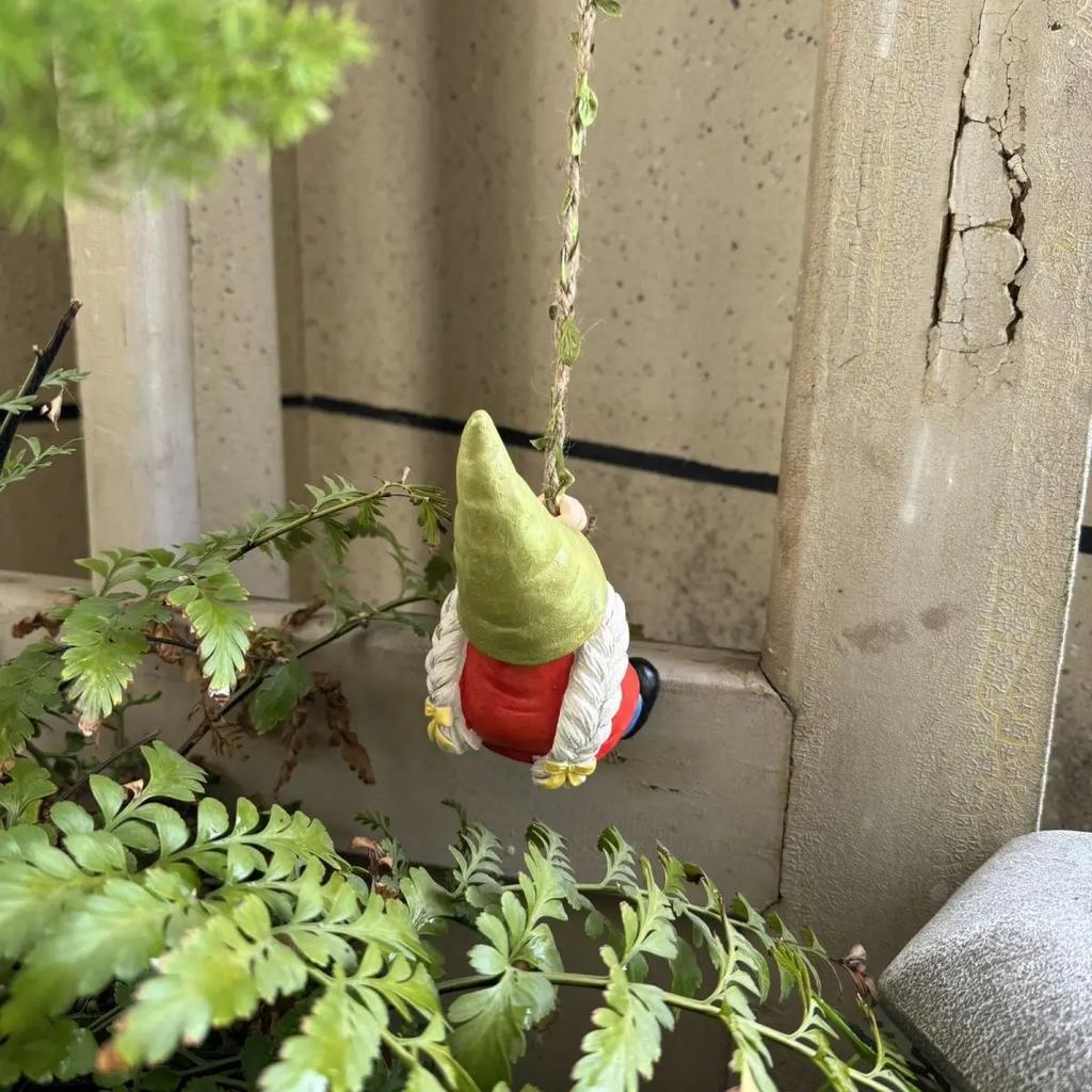 Милый смоляной кулон-гном для подвешивания на чашку, цветочный горшок и декора дома, Декорация для ландшафта цветочного горшка, Декор для сада на открытом воздухе