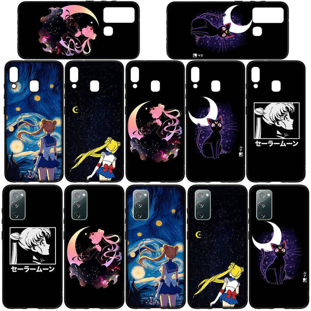 Phone Case for Samsung Galaxy S25 S23 S22 S21 S24 Ultra FE S8 A05 A06 A15 A16 A36 A37 A35 A54 A55 A56 A57 A25 A26 A53 A17 Anime Sailor Moon Girl Cover