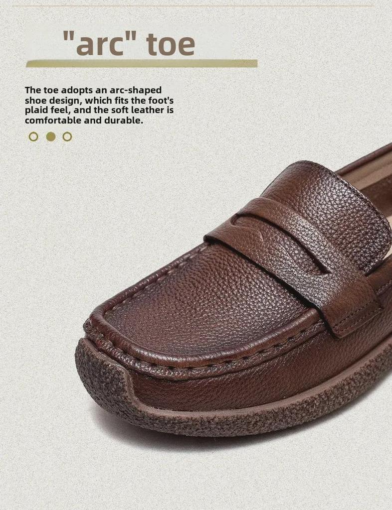 Шанхай Цзечу весна 2023 ретро плоские женские туфли из коровьей кожи