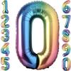 Number Balloon 0 - Party Decoration - 100cm - Multicolor - Helium Included - Birthday