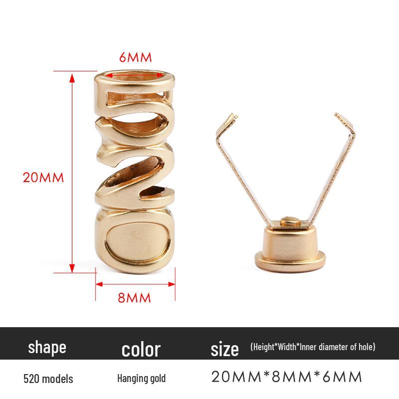 Metal Bell Clip Cord Pendant for Down Jackets and Hoodies with Removable Stopper Button