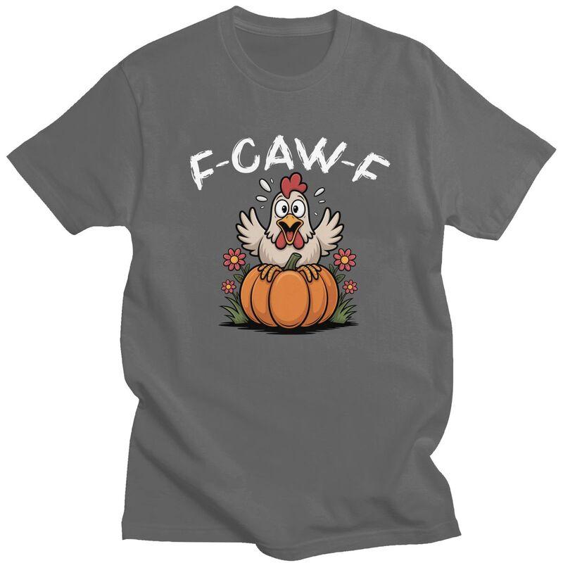 Men FCawF Halloween Funny Sassy Raven Rooster T Shirt Summer Short Sleeve 100 Cotton Tshirt Casual Design Graphic Tee Tops