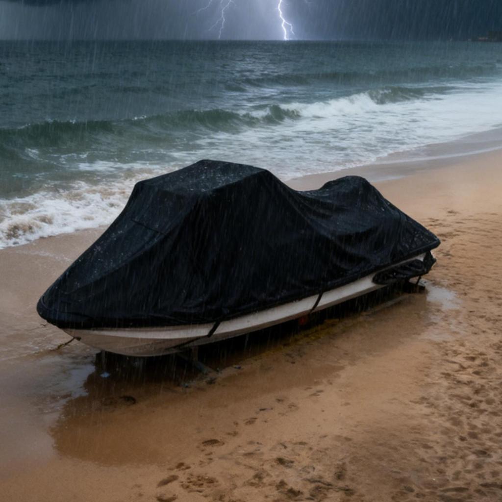 Motorboat Cover Oxford Fabric Watercraft Waverunner Protector Watercraft Cover For Recreational Boaters Water Sports Enthusiasts