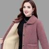 Женская шерстяная куртка с длинными рукавами, однотонная, свободная, для комфортной повседневной носки, пальто, повседневная одежда на осень-зиму, повседневная одежда в уличном стиле