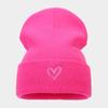 Autumn and winter high-quality thickened large board love embroidery knitted hat men's and women's fashion versatile stacking hat personalized cold