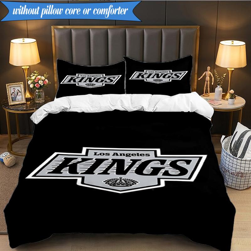 3PCS Los Angeles ice hockey Bedding Set,Including 1pc Duvet Cover And 2pcs Pillowcases Perfect for Bedroom, Dormitory, Fan Christmas gift