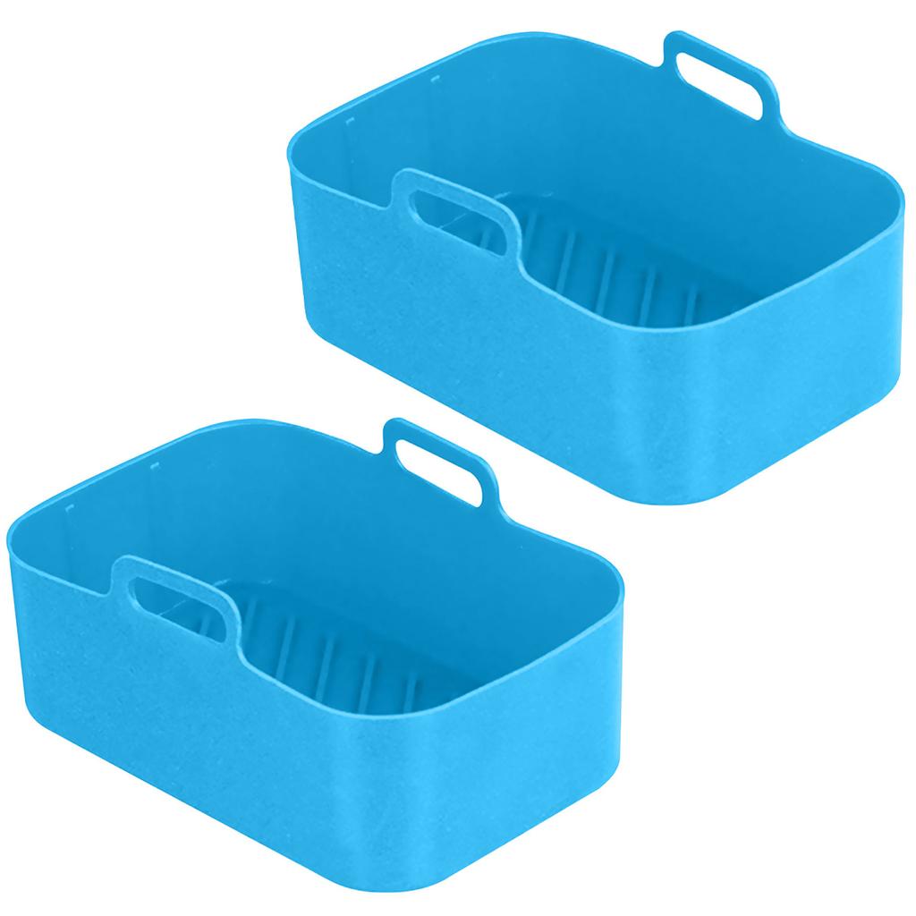 Air Fryer Silicone Tray Rectangle Oven Baking Tray Basket Reusable Liner Insert Dish For Ninja Foodi Fryer Pan Accessories